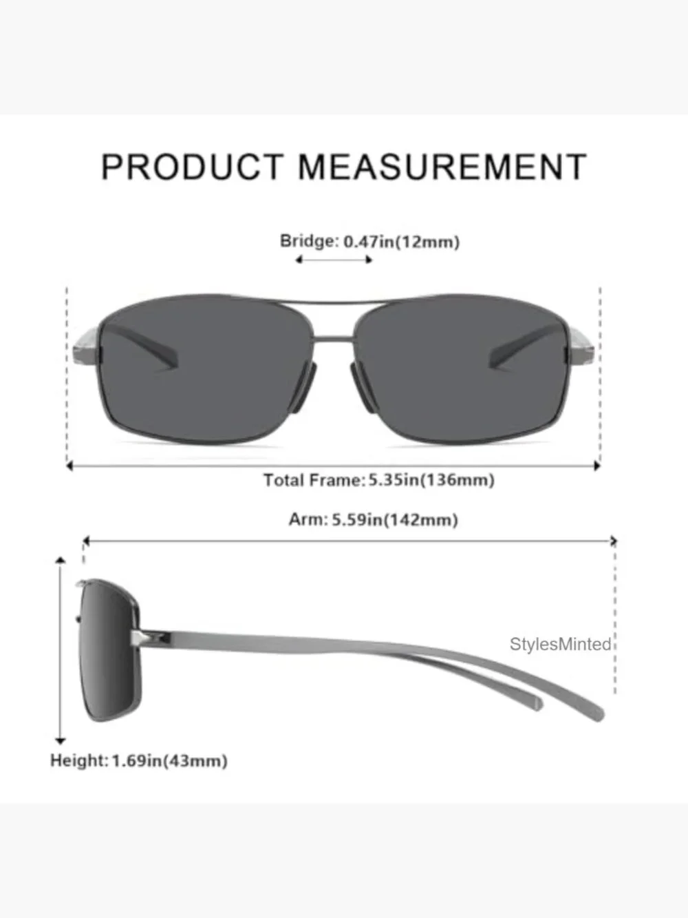 Ultra Lightweight Aluminum-Magnesium Polarized UV400 Sunglasses